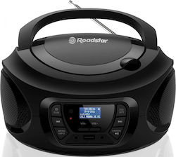 Roadstar Φορητό Ηχοσύστημα CDR-375D+/BK mit CD-Spieler / MP3-Spieler / USB / Radio in Schwarz Farbe