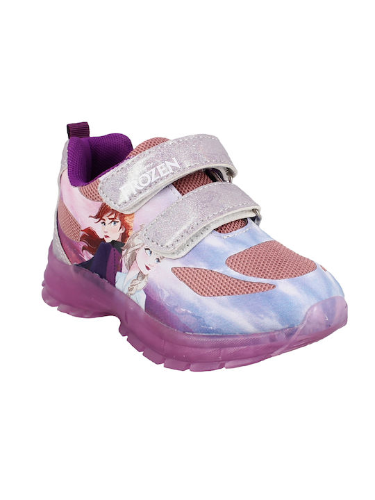 LEOMIL NV Kids Sneakers with Scratch & Lights Lilac