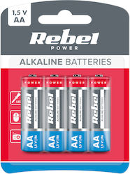 Rebel Alkaline Battery AA 1.5V 4pcs