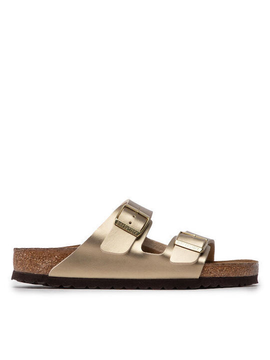 Birkenstock Arizona Women's Flat Sandals In Gold Colour