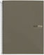 Miquelrius Spiral Caiet Cu dungi A5 120 de Foi Ecogrey Recycled Gri 1buc