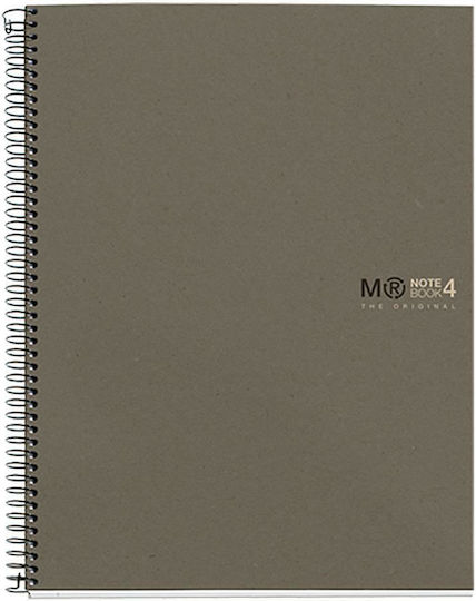 Miquelrius Spiral Caiet Cu dungi A5 120 de Foi Ecogrey Recycled Gri 1buc