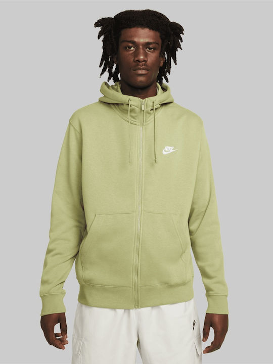 Nike Club Ζακέτα με Κουκούλα Πράσινη