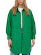 Only Women's Short Overshirt with Buttons Green