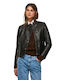 Pepe Jeans E1 Axia Γυναικείο Biker Jacket Μαύρο