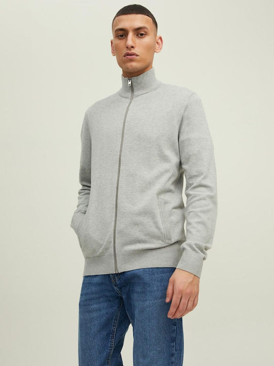 Jack & Jones Men's Knitted Cardigan Gray