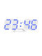 3D Wall Clock Digital Plastic Blue 25x10cm