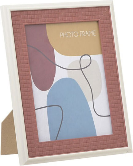 Click Plastic Photo Frame with Burgundy Frame