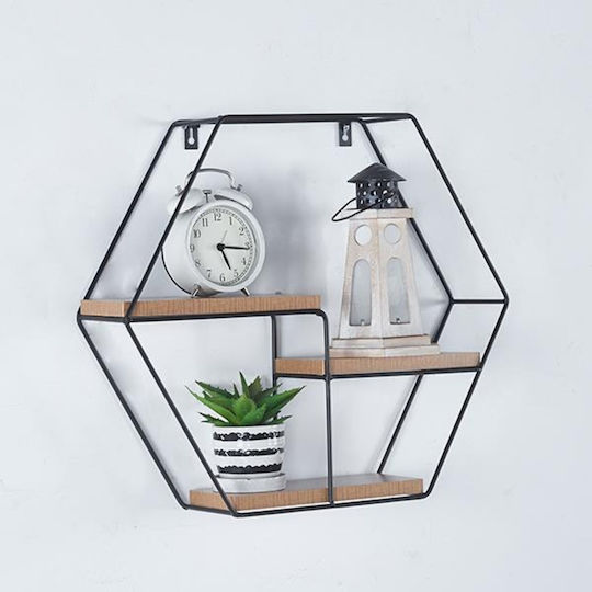 Beige Wall Shelf 49x11x42cm