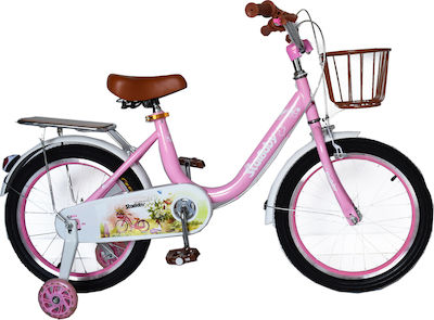 ForAll Starbaby 16" Kinder Fahrrad BMX mit Gepäckträger und Korb Rosa