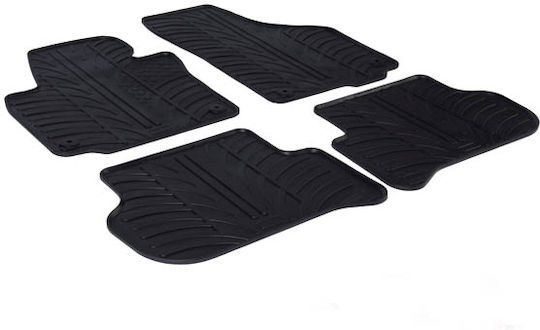 Gledring Set of Front and Rear Mats 4pcs Tray Type for Skoda Yeti 2013+ Black
