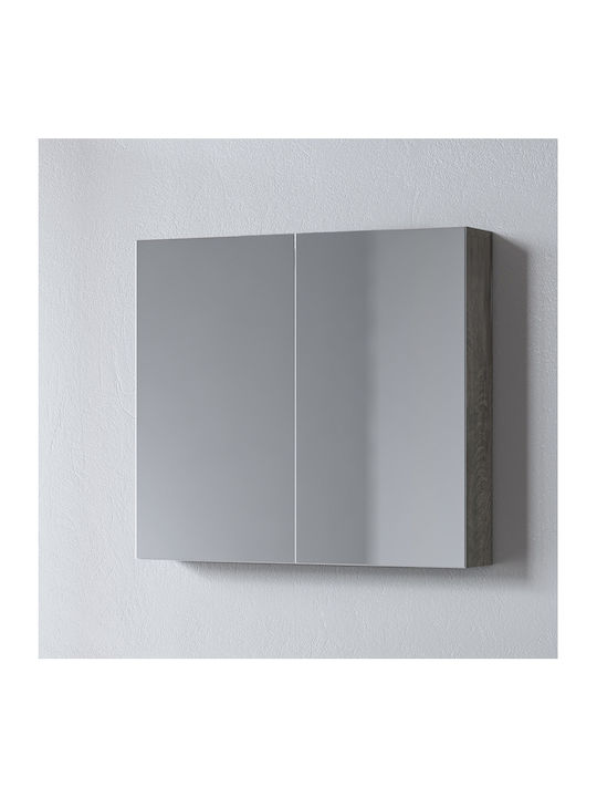 Martin Omega 75 Rectangular Bathroom Mirror made of Particle Board with Cabinet 74x65cm Berlin