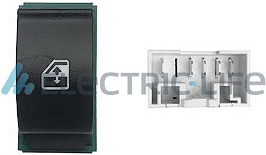 Electric Life Car Window Switch for Fiat Doblo 5pin Black