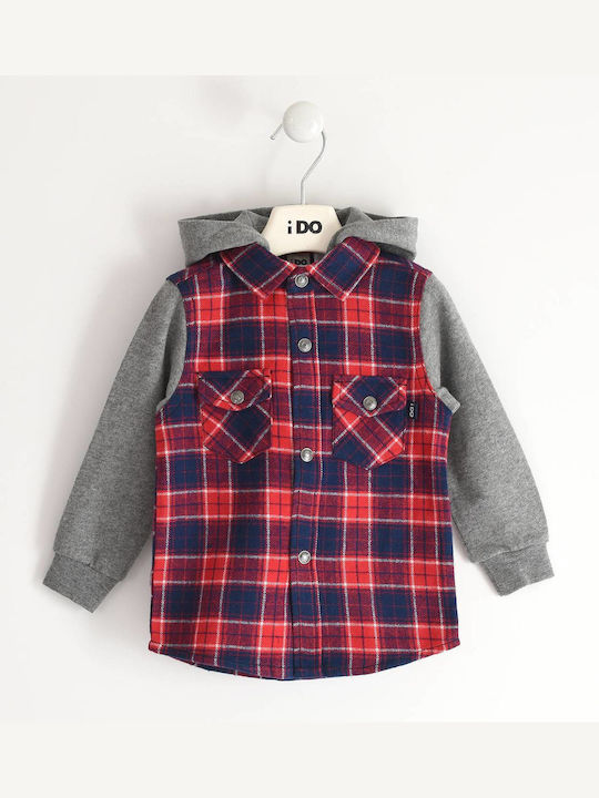 iDO Kids Checked Shirt Red 4