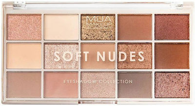 MUA Soft Nudes Παλέτα με Σκιές Ματιών σε Στερεή Μορφή Πολύχρωμη 12gr