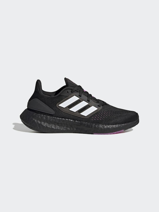 Adidas Pureboost 22 Γυναικεία Αθλητικά Παπούτσια Running Core Black / Cloud White / Semi Pulse Lilac
