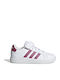 Grand Court 2.0 EL K Kids Sneakers with Hook-and-Loop Closure Cloud White / Team Real Magenta