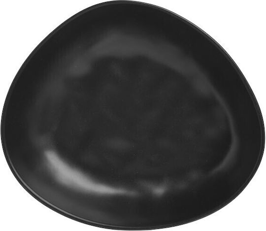 Click Plate Soup Ceramic Black with Diameter 23cm