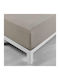 Douceur d'Intérieur Sheet Super-Double with Elastic 160x200cm. Stonalia Taupe