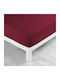 Douceur d'Intérieur Lina Σεντόνι Υπέρδιπλο με Λάστιχο 160x200εκ. Burgundy