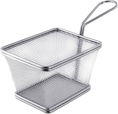 Ready Frittierkorb Servierkorb Metallisch mit Abmessungen 10.5x8.5x6.5cm 1Stück