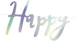 PartyDeco Happy Birthday Banner 1Stück GRL75-017