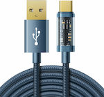 Joyroom S-UC027A20 Braided USB 2.0 Cable USB-C male - USB-A male Blue 2m