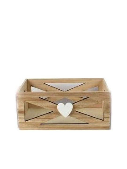 Wooden Decorative Basket 25x15x11cm Due esse