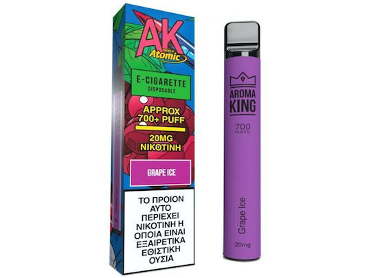 Atomic Einweg-E-Zigarette 700 Einweg-E-Zigaretten Grape Ice 2ml 20mg Lila