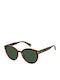 Polaroid Women's Sunglasses with Brown Tartaruga Plastic Frame and Green Polarized Lens PLD6185/S 086/UC