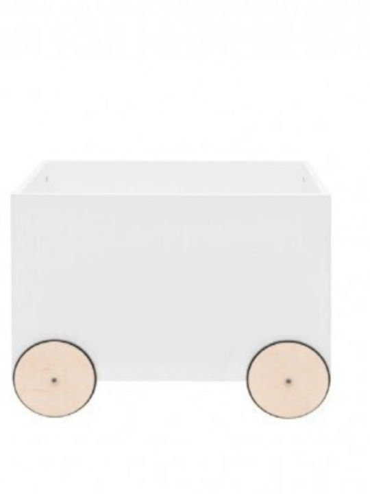 Kids Wooden Toy Storage Box Bellamy Lotta White 59x42x46.5cm