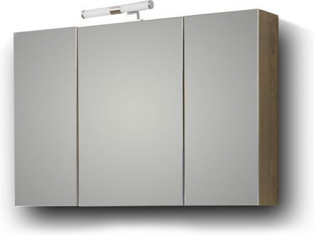Martin Omega 100 Ορθογώνιος Καθρέπτης Μπάνιου με Ντουλάπι 94x65cm Μπεζ