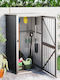 Metallic Garden Warehouse Galvanized Anthracite L0.88xW0.89xH1.61m