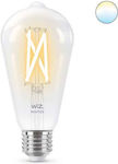 WiZ Smart Λάμπα LED 60W για Ντουί E27 και Σχήμα ST64 Ρυθμιζόμενο Λευκό 806lm Dimmable