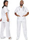 B-Well Σετ Ιατρικό Παντελόνι και Μπλούζα Unisex Λευκό