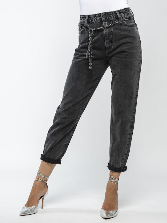 Staff Дамско джинсово панталони с Карот кройка Черно