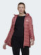 Adidas Essentials Μακρύ Γυναικείο Μπουφάν Παρκά για Χειμώνα Κόκκινο