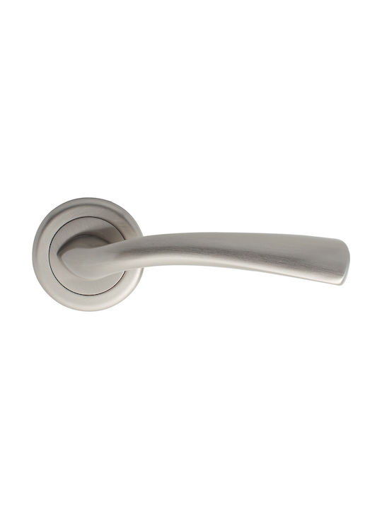 Zogometal Lever Front Door Right with Rosette Nickel