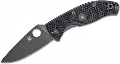 Spyderco Tenacious FRN P Pocket Knife Black with Blade made of Stainless Steel in Sheath