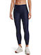 Heat Gear 7/8 Training Women's Cropped Firming Shiny And High Waist Navy Blue Leggings