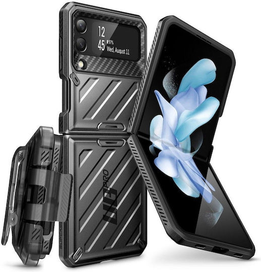 Supcase Unicorn Beetle Pro with Belt Clip 360 Full Cover Πλαστικό 2mm Μαύρο (Galaxy Z Flip4)