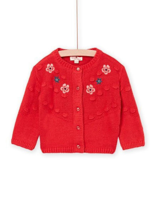 Dpam Girls Cardigan with Buttons Red