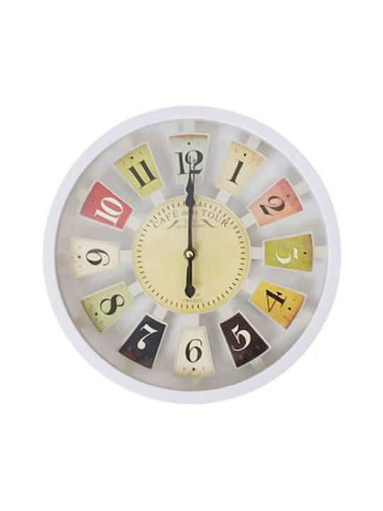 Wall Clock Plastic Multicolour Ø30cm