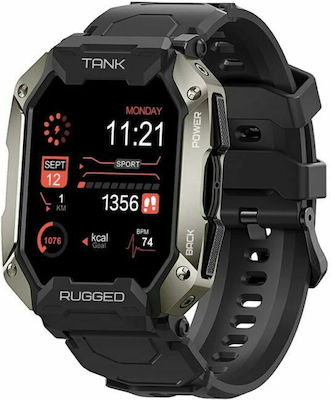 Kospet Tank M1 Pro 43mm Smartwatch mit Pulsmesser (Schwarz)