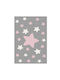 HomeMarkt Stars Kids Rug Stele Γκρι Ροζ 120x180cm