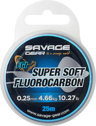 Savage Gear Super Soft Fir De Pescuit Fluorocarbon Roz 25m / 0.25mm Savage Gear Super Soft Fir De Pescuit Fluorocarbon Roz 25m / 0.25mm