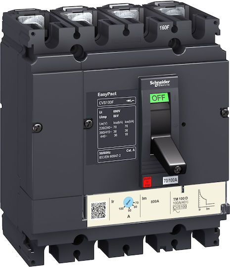 Schneider Electric Αυτόματος Διακόπτης Ισχύος Βιομηχανικού Τύπου LV516352