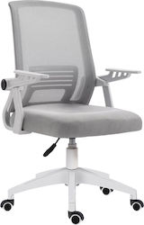 Καρέκλα Γραφείου με Μπράτσα A1180W Λευκό / Γκρι Zita Plus