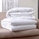 Le Blanc Summer Duvet Dobby Stripe Blanket Hotel Queen Size L240xW200cm. White