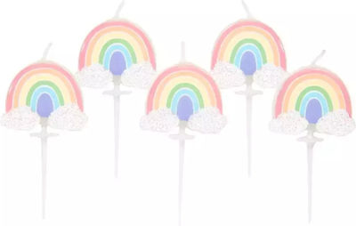 Rainbow & Cloud candles, 5 pcs.